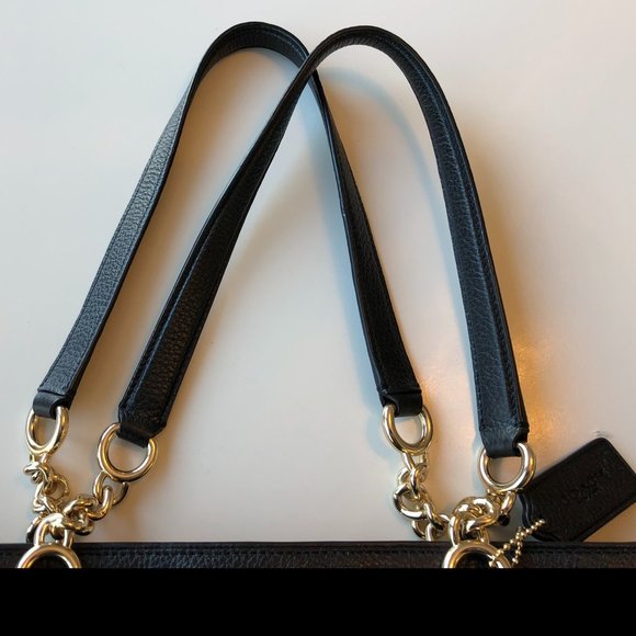 Coach black leather large handbag - Picture 4 of 13